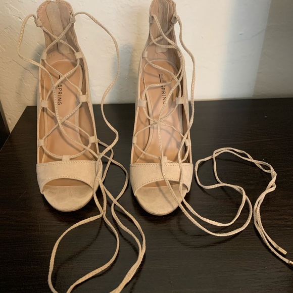 Call It Spring Lace Up Heels - Picture 5 of 5